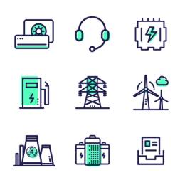 Power Industry  Icons Set