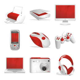 Ruby multimedia Icons Set