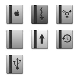 Vertical Drive Icons Set