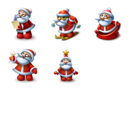Santa Claus Icons Set