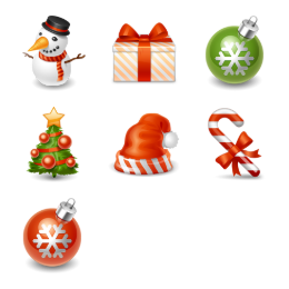 Winter Holiday Icons Set