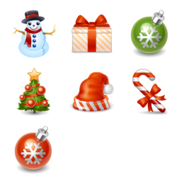 Winter Holidays Icons Set