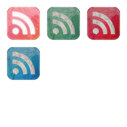Feeds Grunge Icons Set