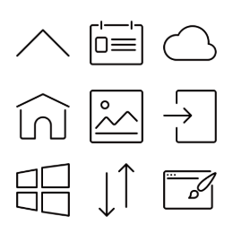 Minimalist Thin - Line  Icons Set