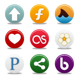 Pretty Social Media 2 Icons Set