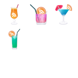 RSS Drink Cocktail Party Icons Set