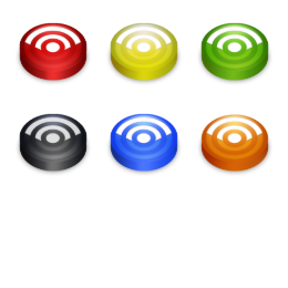 Rss Feeds Rounded Icons Set