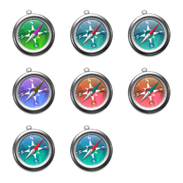 Safari multi-colours Icons Set