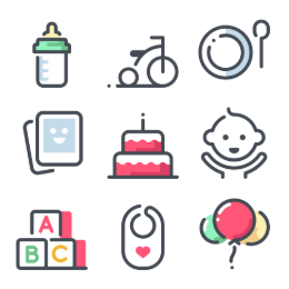 Baby Care Linear  Icons Set