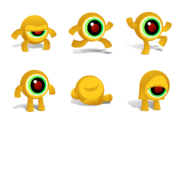 Crazy Eye Icons Set