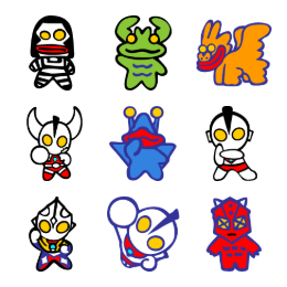 SD Ultraman & Monsters Icons Set