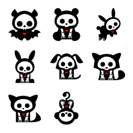 Skelanimals Icons Set
