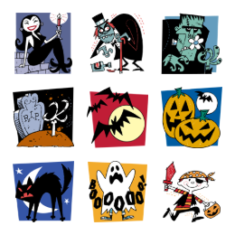 Snappy Hour Halloween Icons Set