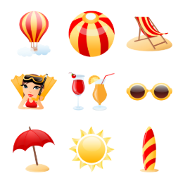 Beach 1 Icons Set