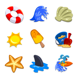 Beach Icons Icons Set