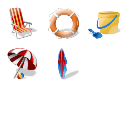 Beach Icons Set