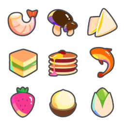 Delicious Snacks Collection Icons Set