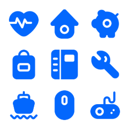 Everyday Use Solid  Icons Set