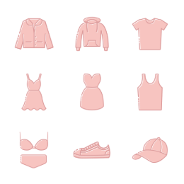 Fashion Apparel Set Icons Set