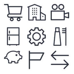 Life - Related Linear  Icons Set