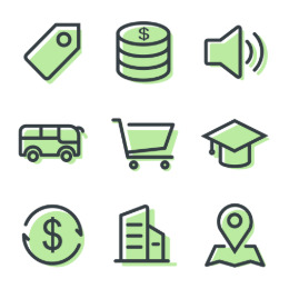 Lifestyle & Finance  Icons Set