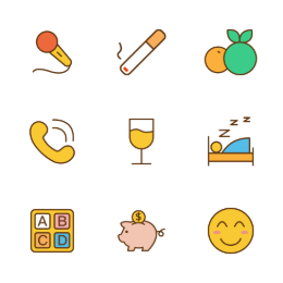 Lifestyle & Routine  Icons Set
