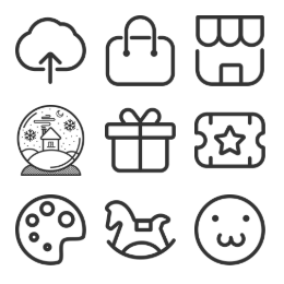 Outline Icons Collection Icons Set