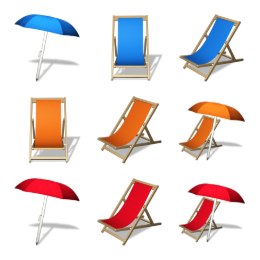 Summer Front Row Icons Set