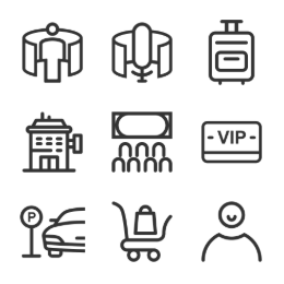 Tourism Related  Icons Set