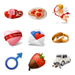 Vista Love Icons Set
