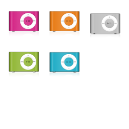iPod Shuffle Colors Icons Set