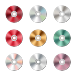 Metalic CD Icons Set
