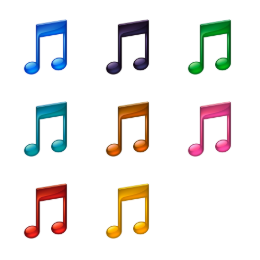 Music notes Icons Set