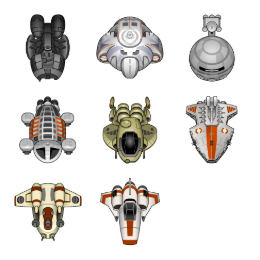 Baby Spaceships Icons Set