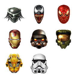 Cool Heroes Icons Set