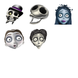 Corpse Bride Icons Set