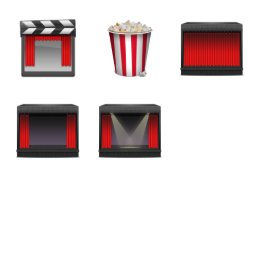Curtains Icons Set
