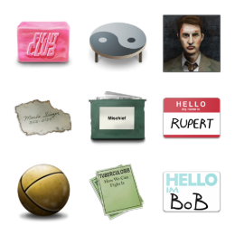 Fight Club Icons Set