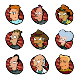 Futurama Vol. 2 - The Humans Icons Set