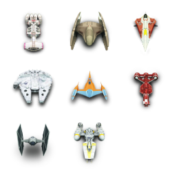Star Wars Vehicles Icons Set