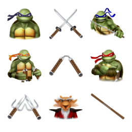 Turtles - Teenage Mutant Ninja Icons Set