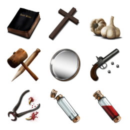 Vampire Hunter Icons Set