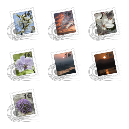 Springtime Stamps Icons Set