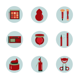 Beauty & Cosmetics  Icons Set