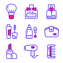 Beauty & Cosmetics  Icons Set