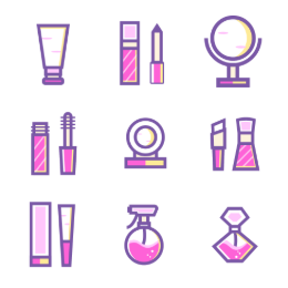 Beauty Products  Icons Set