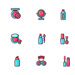 Beauty & Skincare  Icons Set