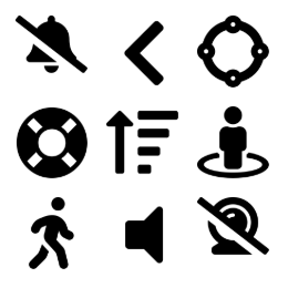 Black & White UI  Icons Set