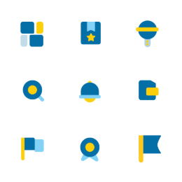 Colorful Education Icons Set Icons Set
