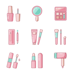 Cosmetic Line - Fill  Icons Set